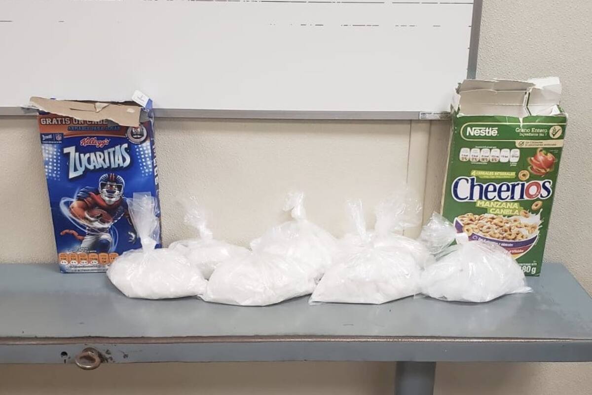 Trafican droga en cajas de cereal