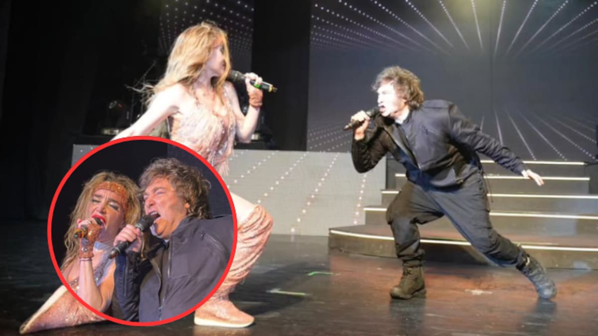 Javier Milei, presidente de Argentina se mete en el show de su expareja, cantan juntos y generan revuelo entre los asistentes