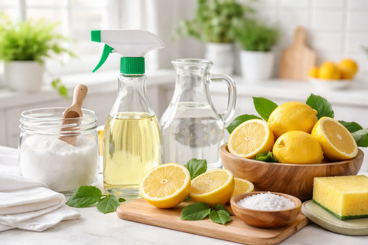 Cómo desinfectar superficies del hogar con vinagre y limón