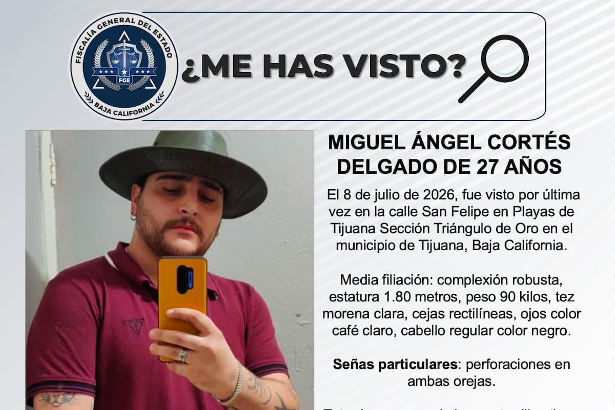 Se busca Miguel Ángel Cortés Delgado de 27 años