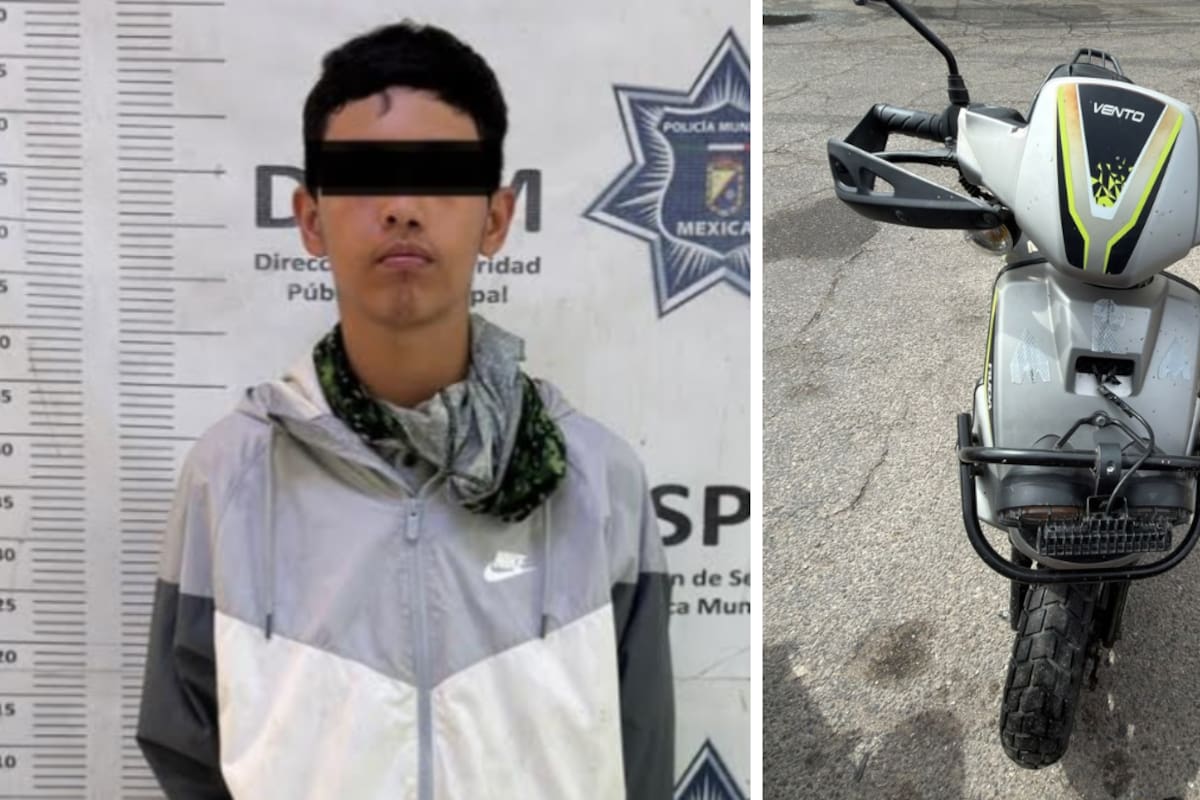 Detienen a motociclista con navaja y radio; presuntamente hacía “halconeo” en Juventud 2000