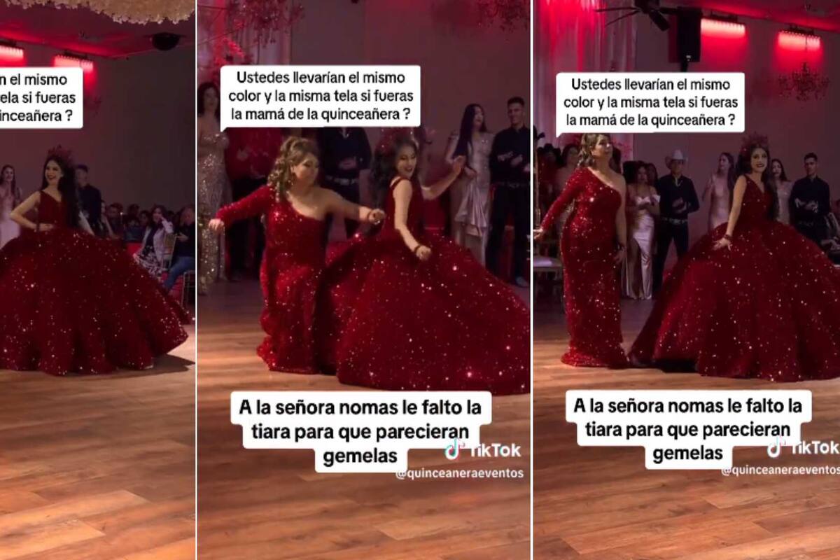 VIDEO: Madre se viste igual que su hija en fiesta de xv años y le llueven críticas