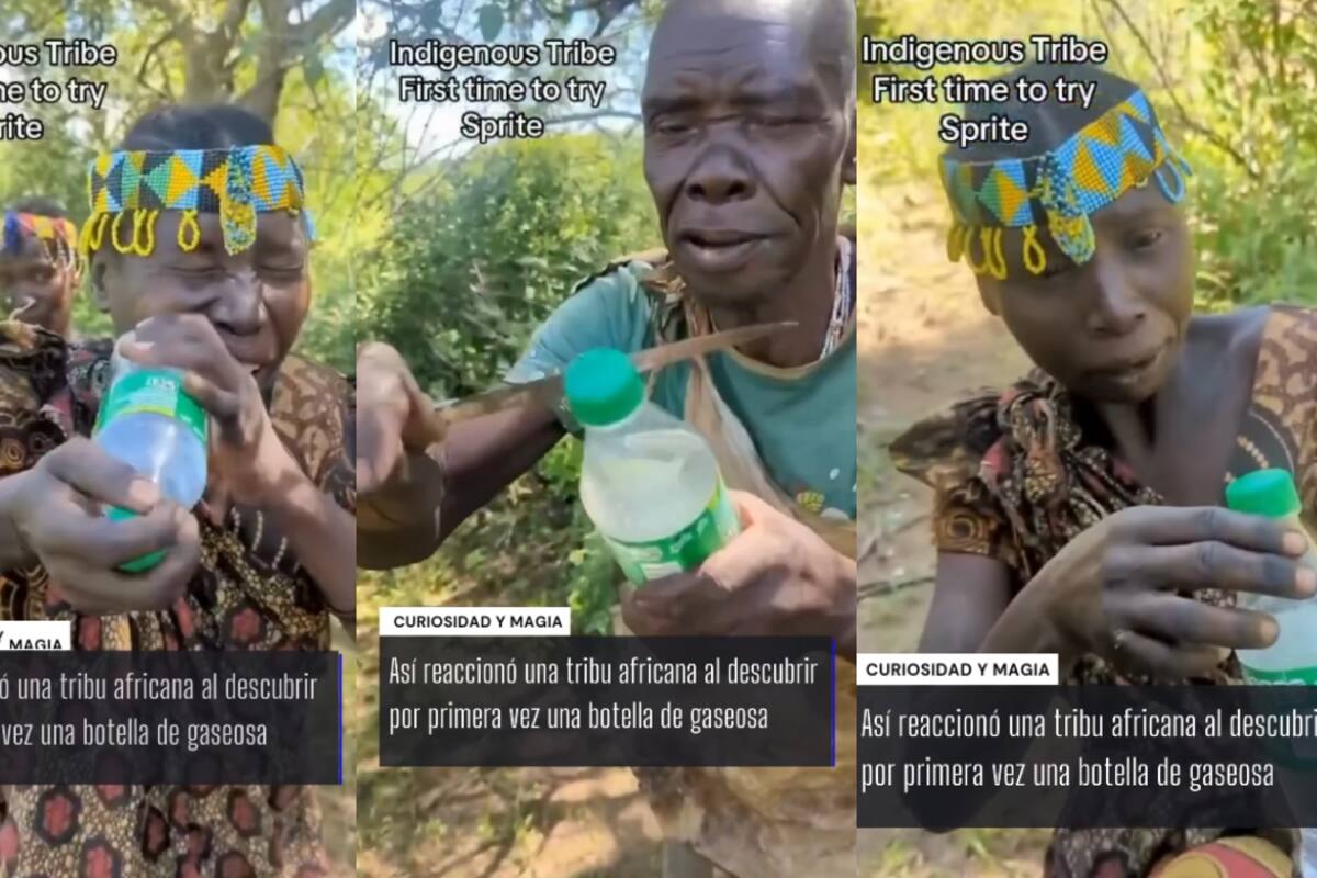 Tribu africana prueba soda tipo Sprite por primera vez y su reacción se vuelve viral