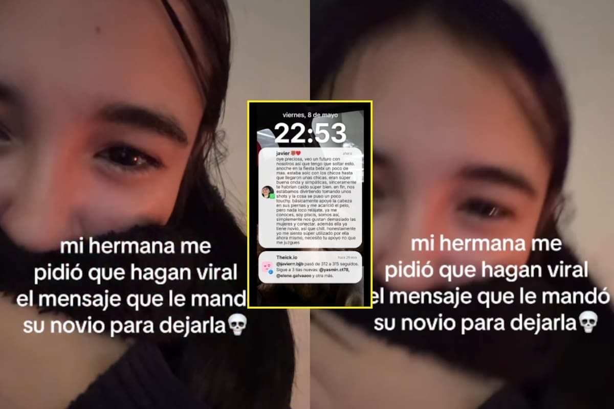 “Bebí un poco más de la cuenta y llegaron unas chicas”: Joven exhibe el mensaje que su excuñado le envió a su hermana tras una noche de fiesta y desata indignación en redes