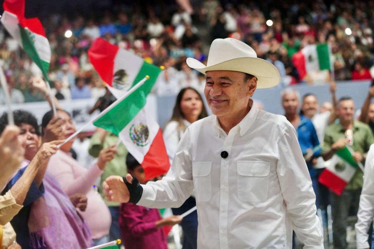 Alfonso Durazo destacó los avances de Sonora durante la conmemoración de los dos años del triunfo electoral de Claudia Sheinbaum. FOTO: ESPECIAL
