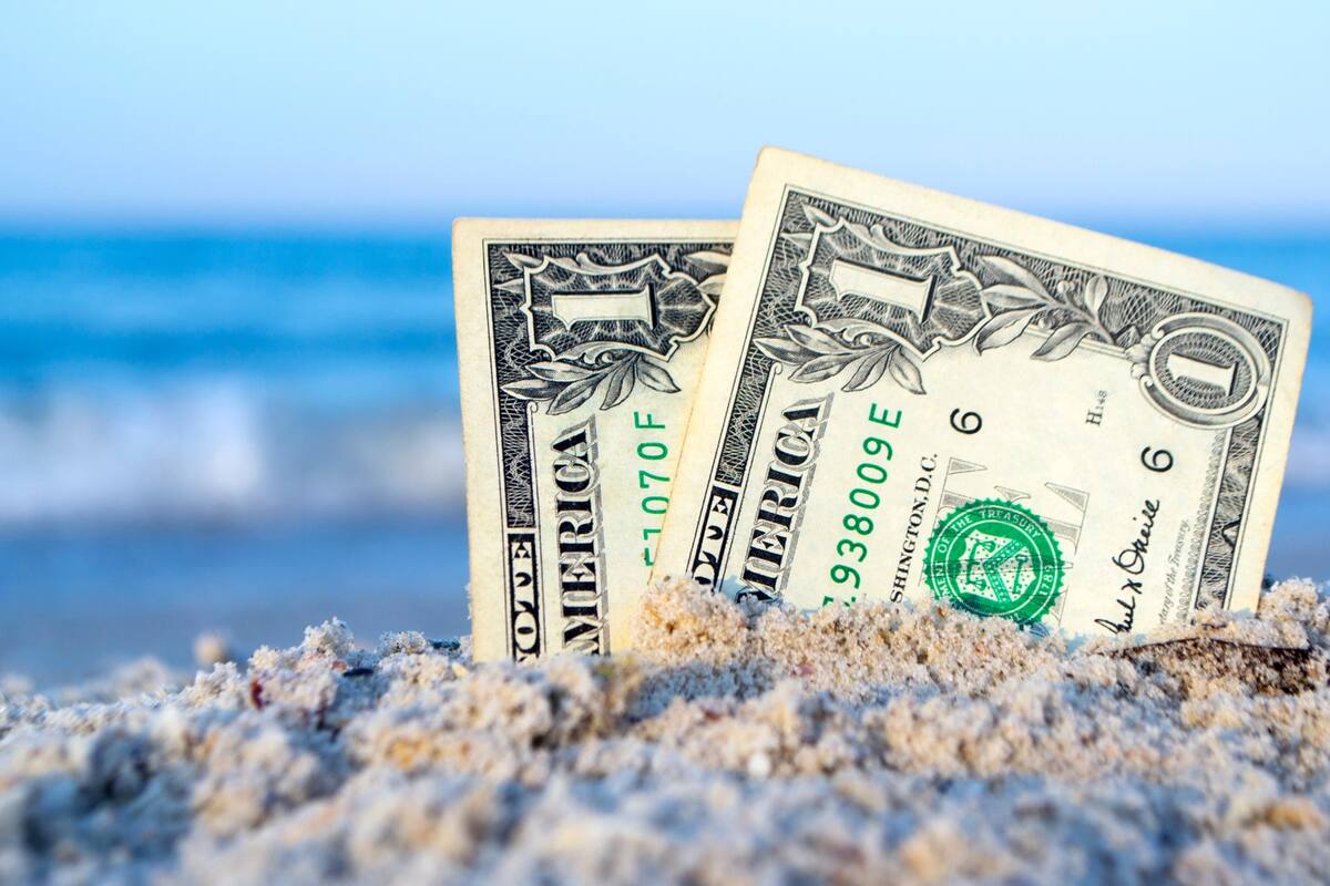 VIDEO: Joven encuentra 50 pesos en el mar mientras surfea con su perrito