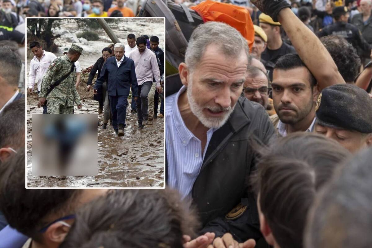 Comparan a reyes de España y AMLO ante inundaciones; piden que México los apoye