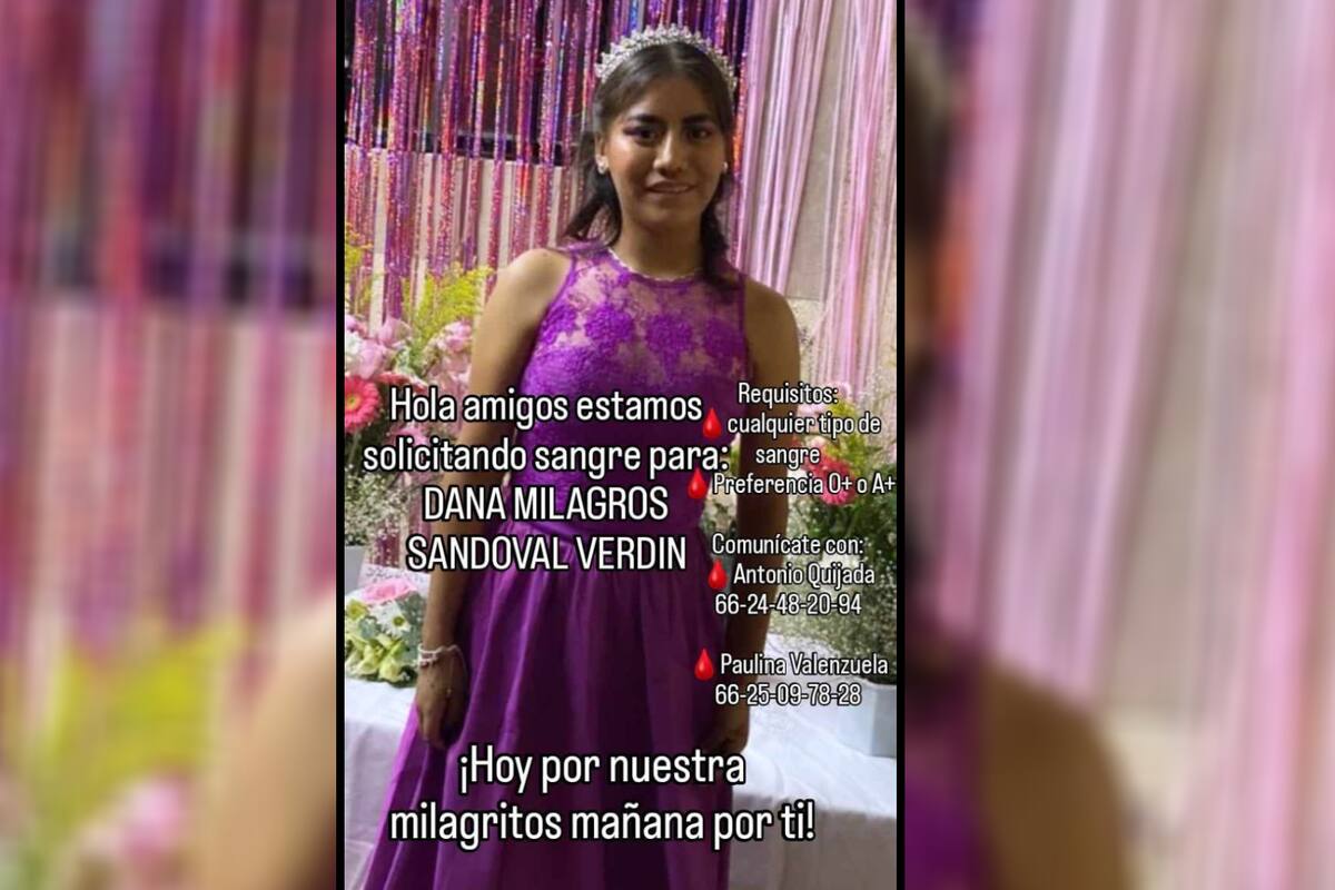 Familia pide donantes de sangre para Dana, 16, en terapia intensiva