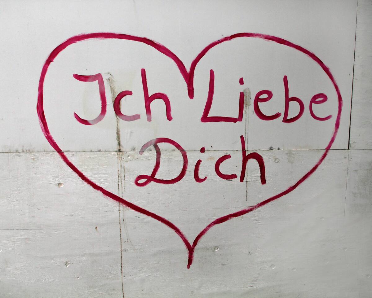 Graffiti " I Love you" in German