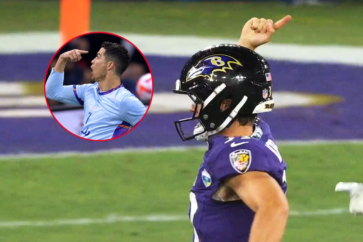 NFL: Ravens ganaron con un “gol” en el Maracaná y Tyler Loop festejó como Cristiano Ronaldo