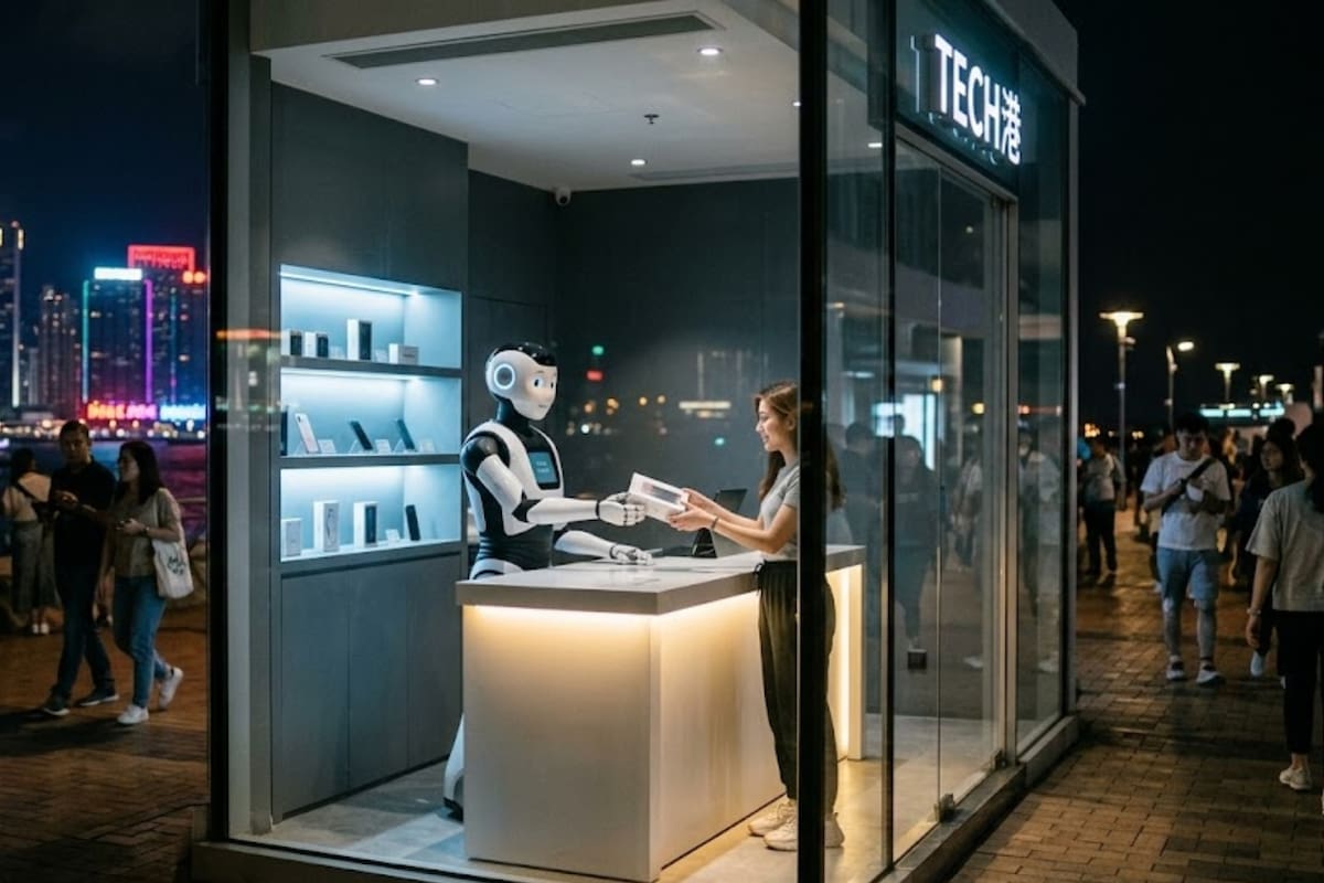 China prepara en Hong Kong una tienda que operará 24 horas atendida por un robot humanoide como parte de su apuesta por llevar la inteligencia artificial a la vida diaria