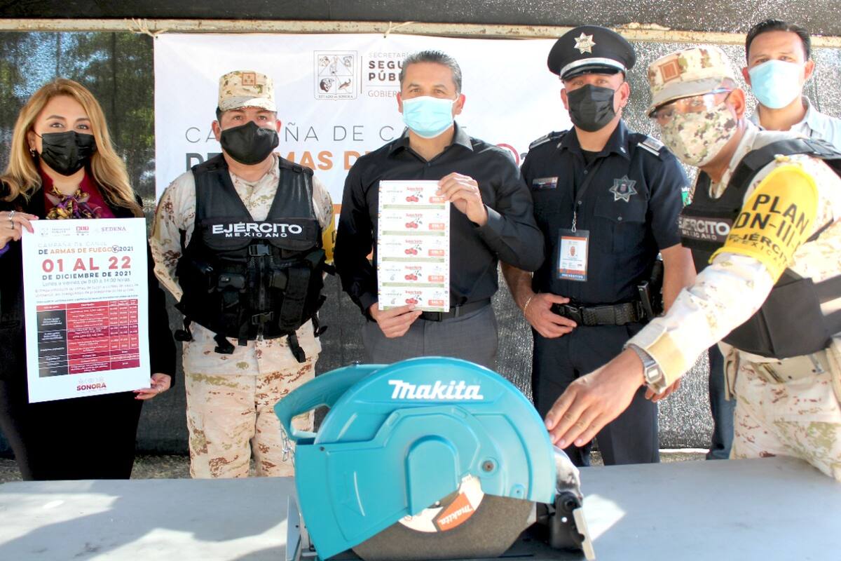 Arranca programa de canje de armas de fuego a cambio de vales de alimentación en Hermosillo