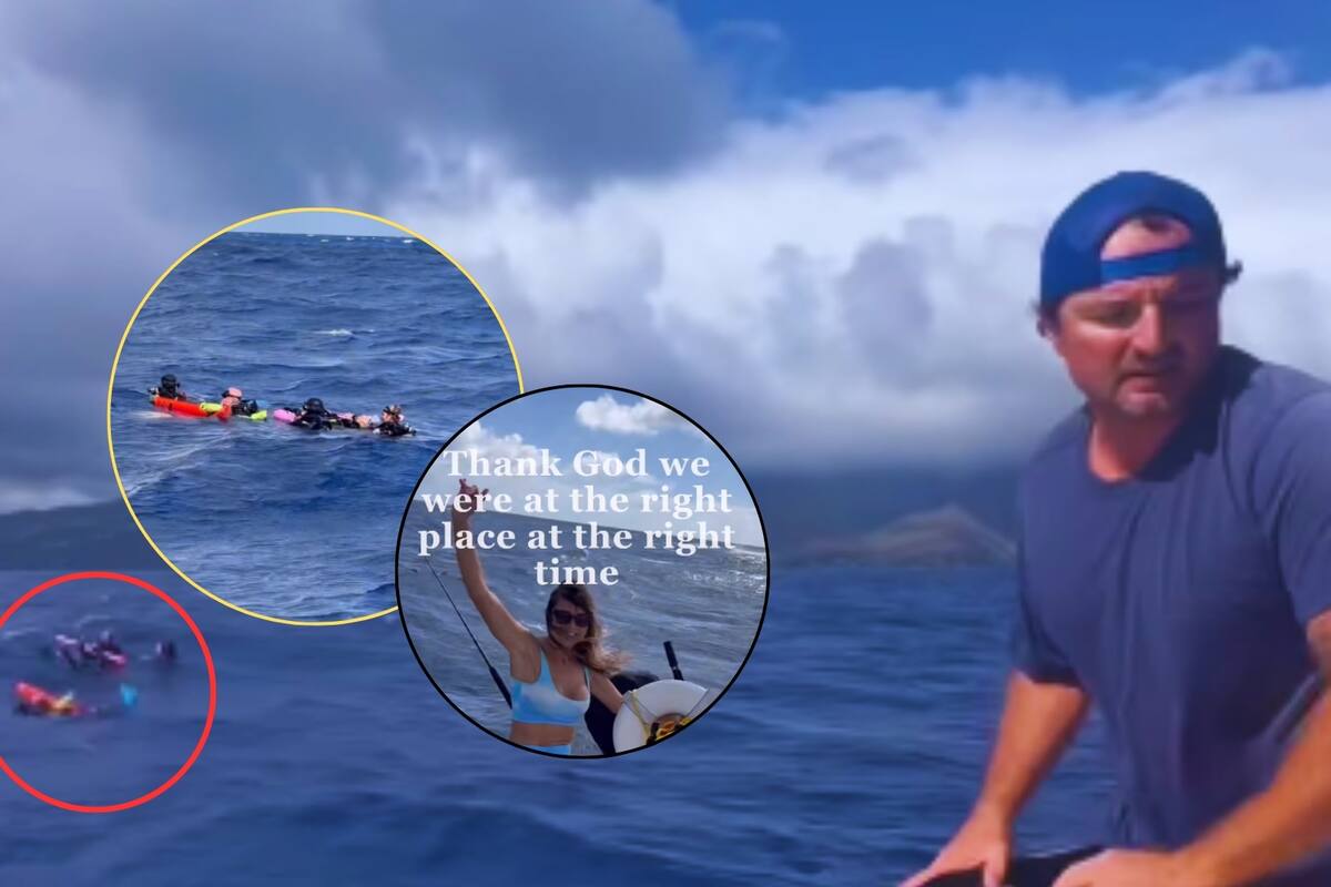 Buzos quedaron varados a la deriva en mar de Hawái, pero fueron rescatados por una pareja de navegantes que los encontró por pura casualidad (VIDEO)