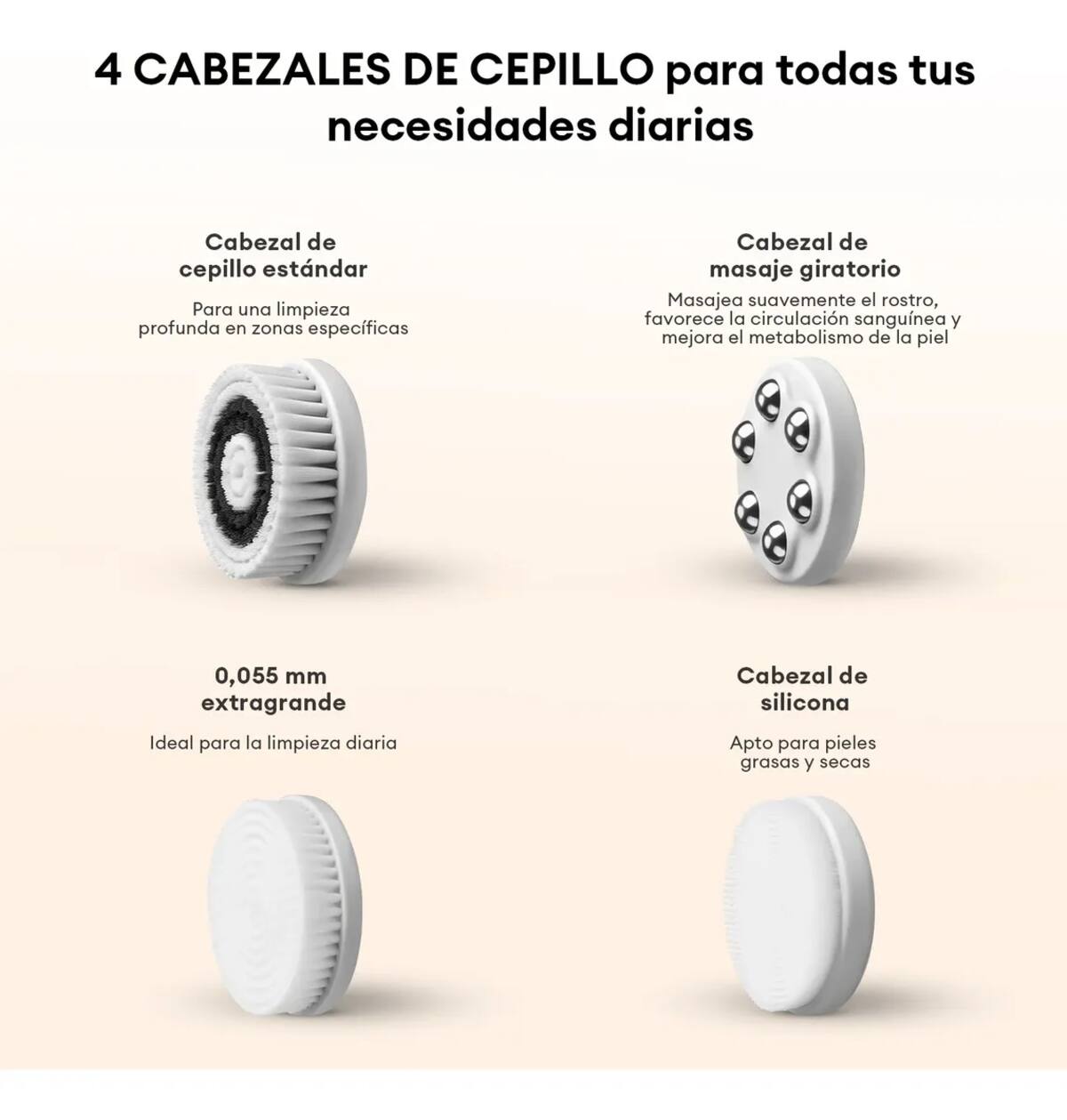 Cepillo facial eléctrico limpiador y exfoliante inalámbrico | Mercado Libre