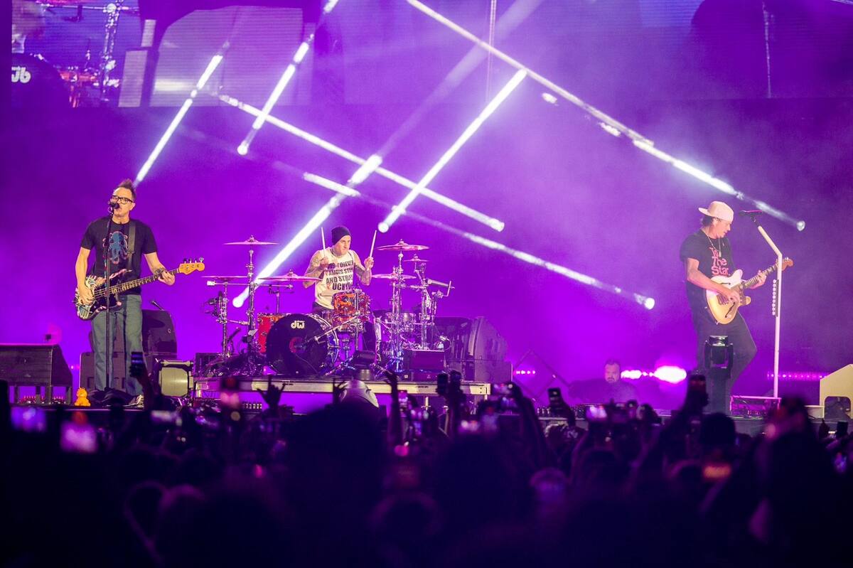 Blink182 ofreció un concierto privado.