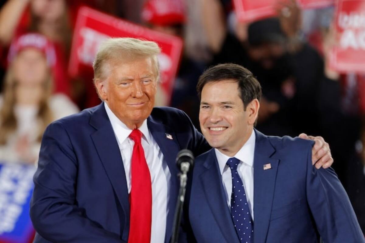 Donald Trump y Marco Rubio en un mitin de campaña electoral en 2024. | Crédito: AP