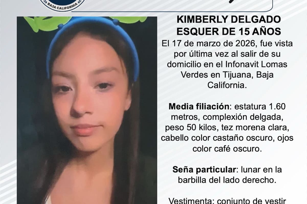 Se busca a Kimberly Delgado Esquer de 15 años de edad