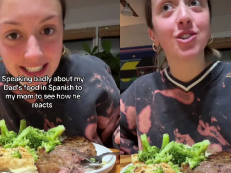 “Si el filete no está bueno, solo dímelo”: joven y su madre critican la comida del papá en español… y él las entiende