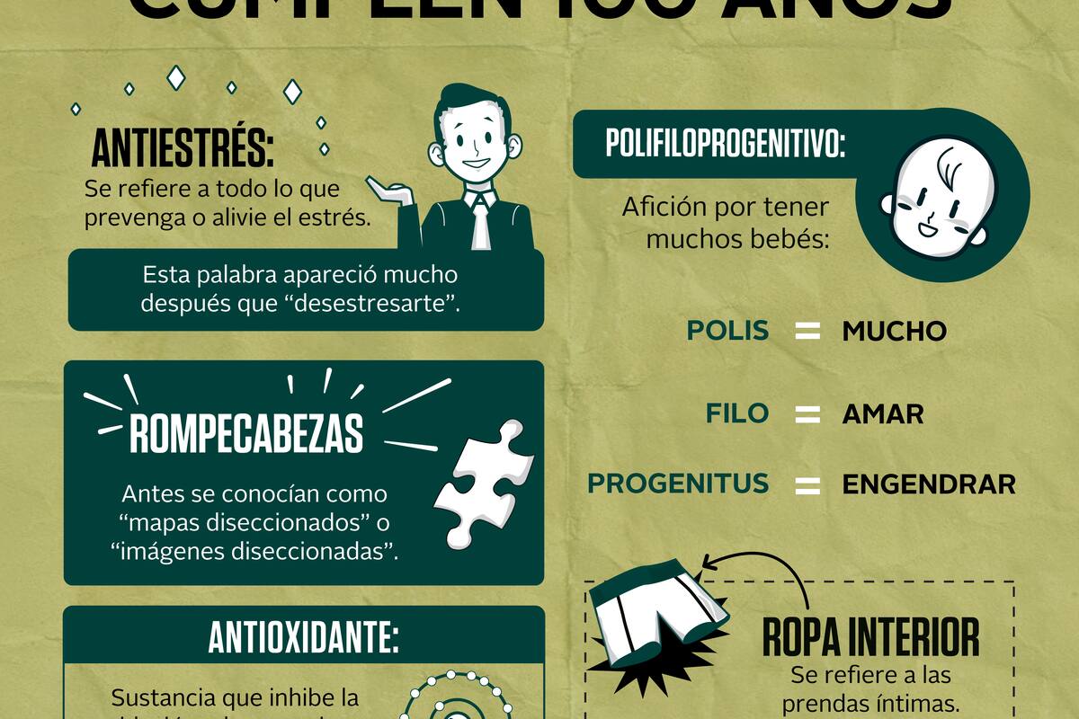 5 palabras que cumplen 100 años