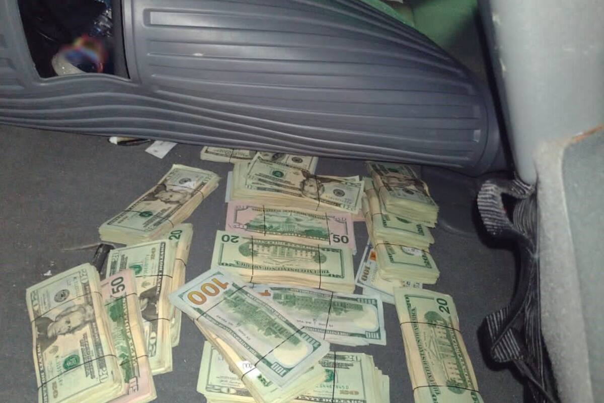 Detienen a persona en posesión de más de 40 mil dólares en El Chaparral