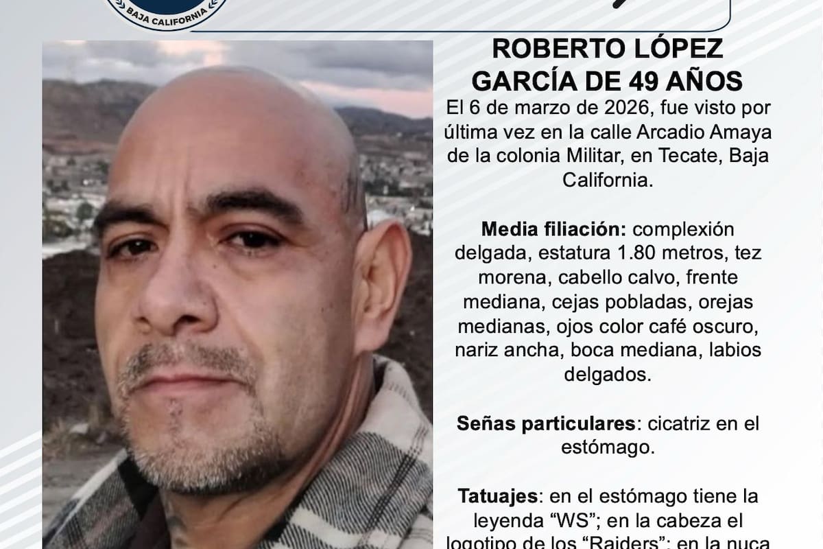 Se busca a Roberto López García de 49 años de edad