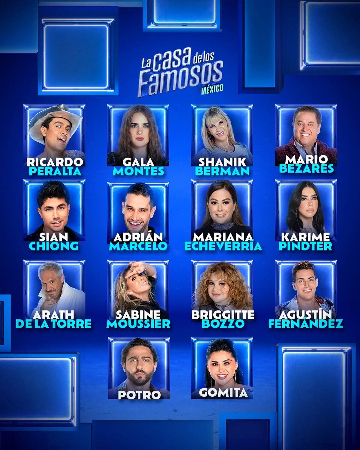 Participantes oficiales de 'La Casa de los Famosos México'.