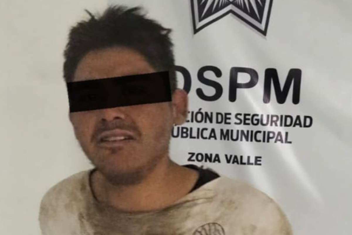 Cae sujeto que amenazó con dañar a sus familiares y agredió a un policía