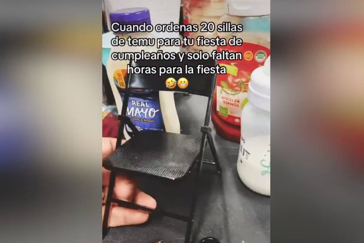 Video: Pide sillas en Temu para usar en su fiesta y le llegan unas de juguete