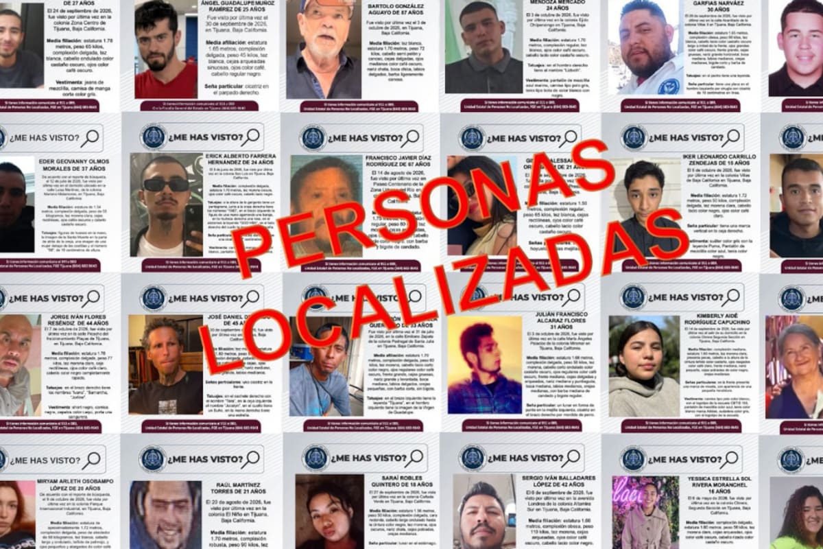 FGE localiza a 24 personas reportadas como desaparecidas en Tijuana