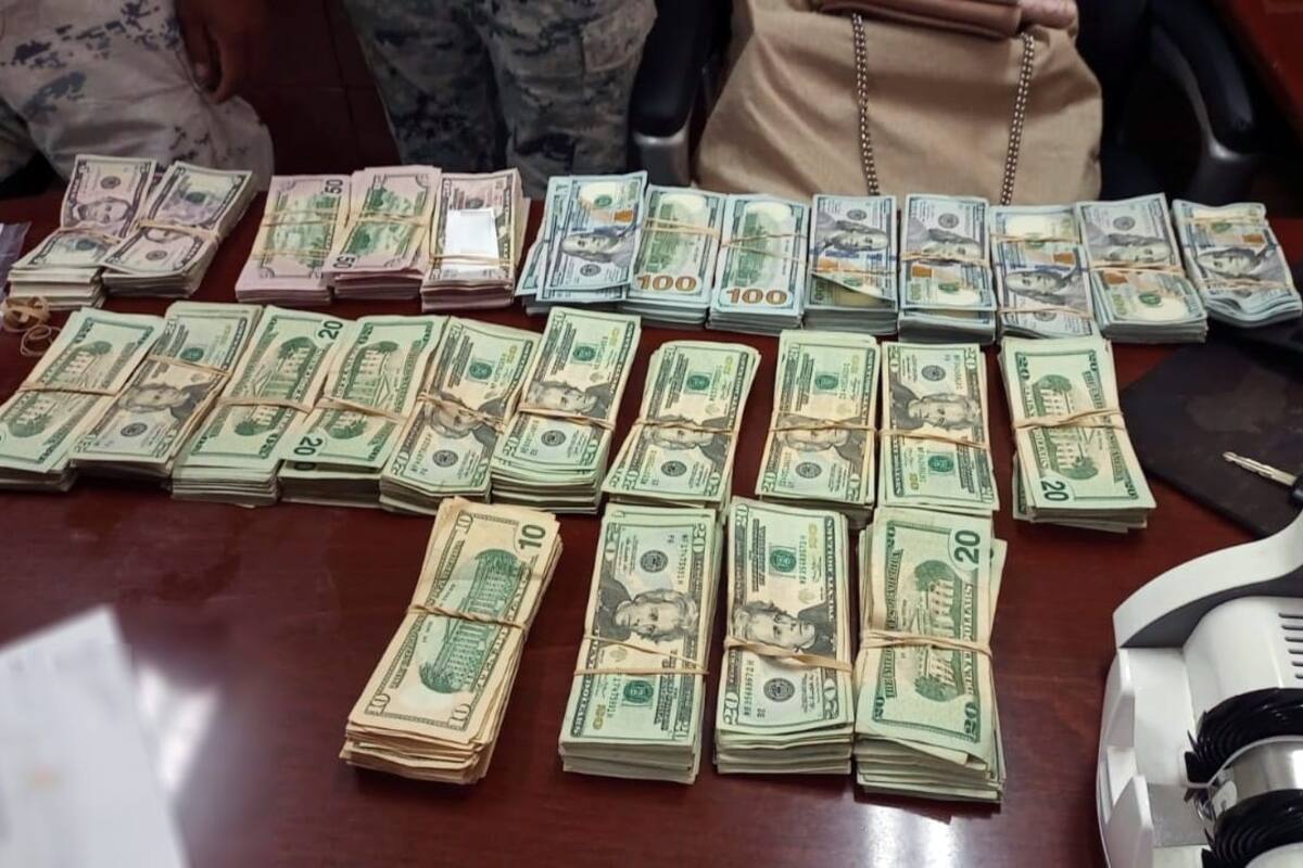 GN y Aduanas aseguran más de 2 millones de pesos en garita