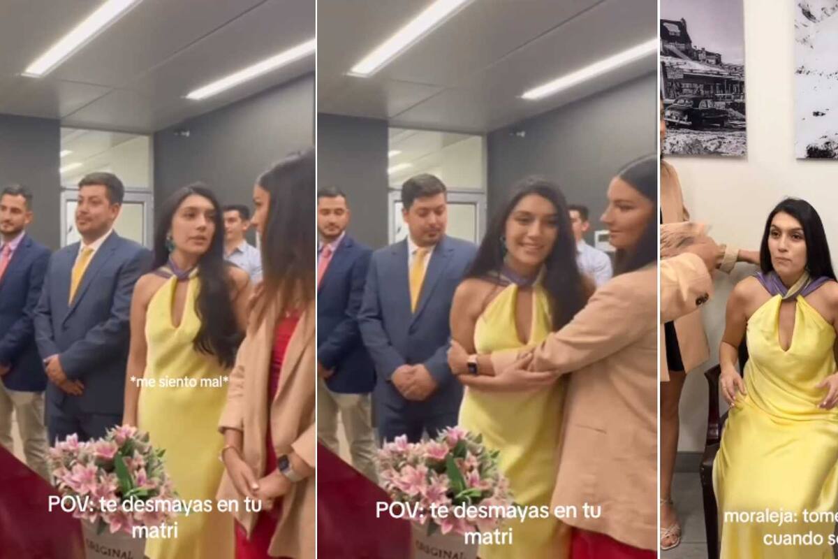 VIDEO: Novia se desmaya en pleno registro civil