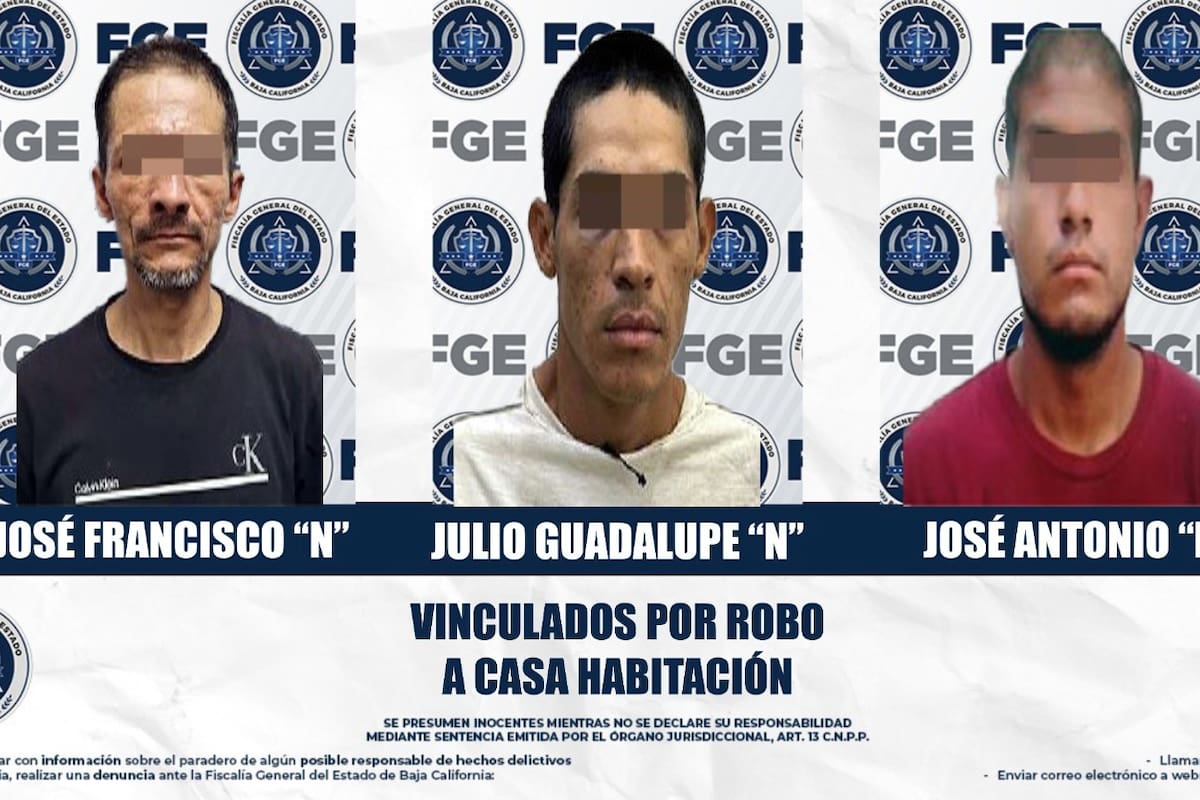 Enfrentan proceso tres hombres acusados de robo a casa habitación