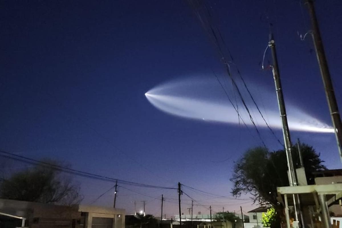 Se pudo observar la estela del trayecto del cohete Falcon 9 desde Mexicali
