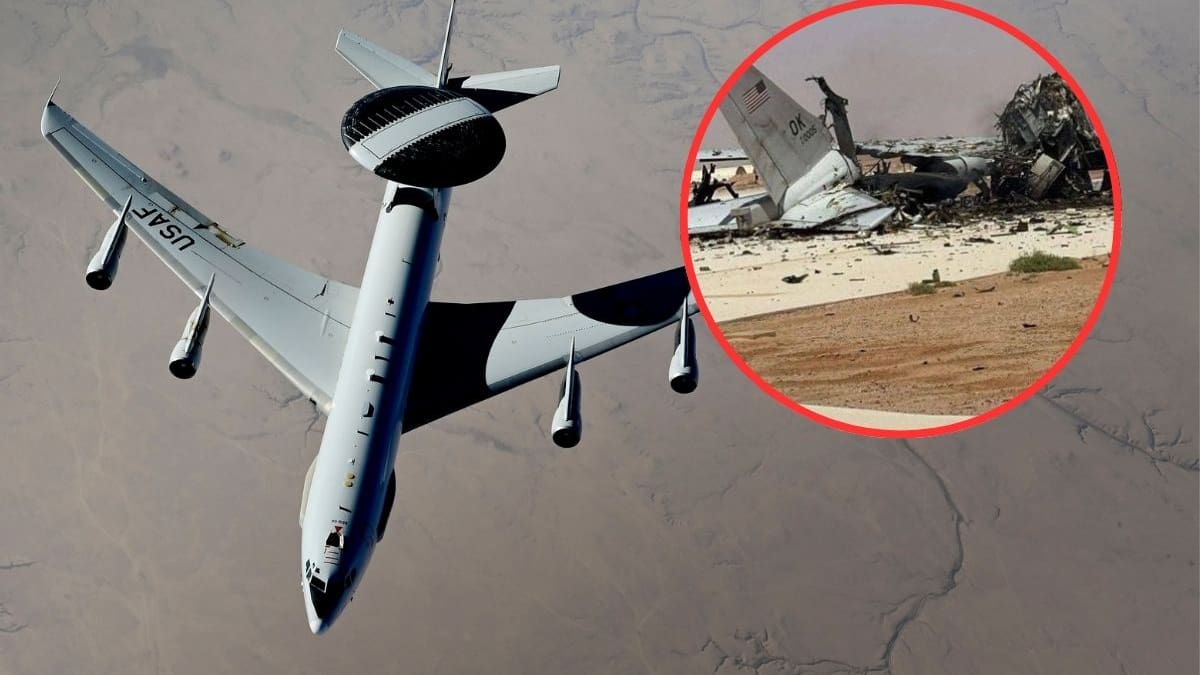 Ataque iraní habría destruido un avión E-3 Sentry en base aérea de Arabia Saudita; la aeronave militar estadounidense es utilizada para tareas de control y vigilancia en zonas de combate