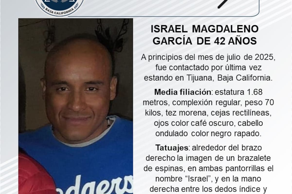 Se busca a Israel Magdaleno García de 42 años de edad.