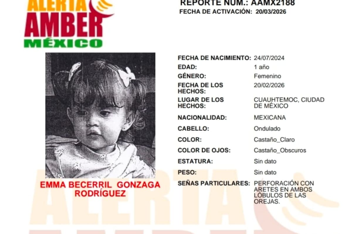 Activan Alerta Amber por Emma Becerril Gonzaga Rodríguez