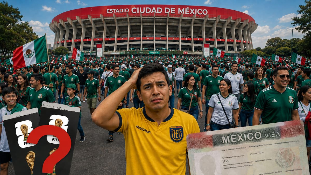 Mientras los ecuatorianos exigen a la FIFA boletos para el México vs Ecuador del Mundial 2026 en la CDMX y culpan a la Femexfut por falta de entradas, han olvidado que ahora necesitan VISA para entrar al país y desde el 2024 NO cuentan con embajada mexicana en Quito, sin embargo la visa de turista estadounidense B1/B2 podría darles acceso y la FEF ya tendría en su poder más de 6 mil tickets para los dieciseisavos de final