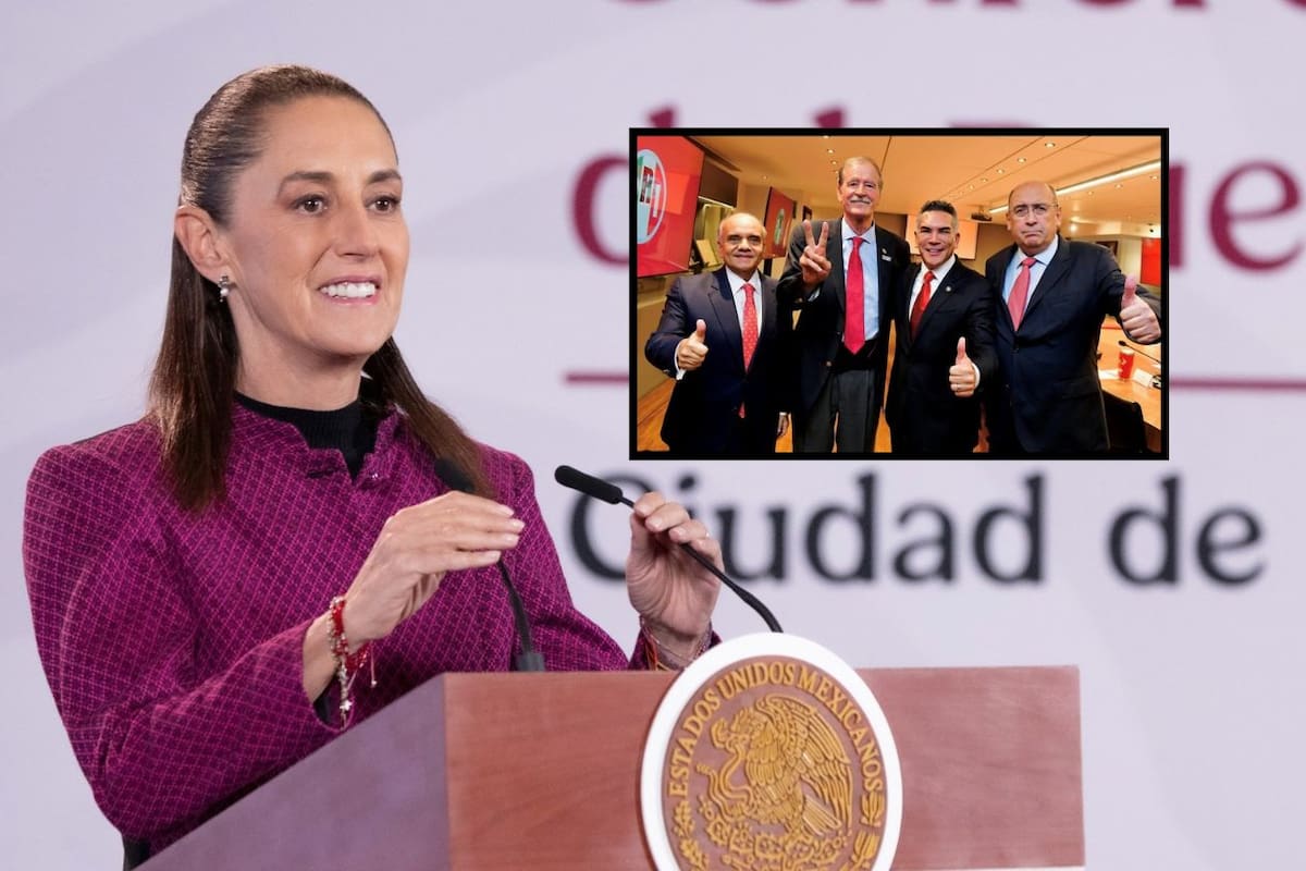 Sheinbaum critica reunión de Fox y “Alito” Moreno: “PAN y PRI se fueron para atrás” y regresan al camino de la corrupción