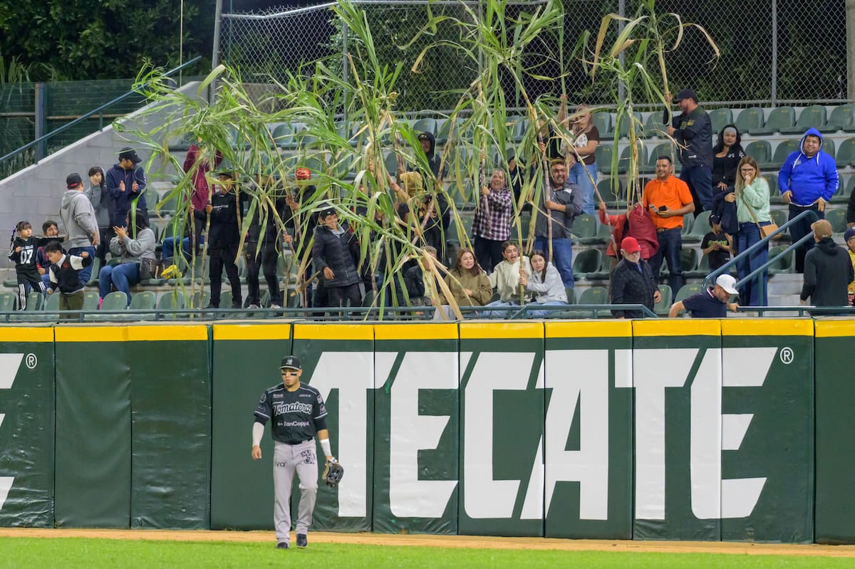 La afición de Los Mochis asiste al Chevron Park con cañas de azúcar. (Foto: Cortesía Cañeros)