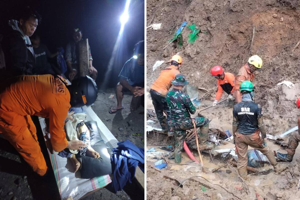 Deslizamiento de tierra mata a 23 mineros en Indonesia; la mina de oro era ilegal