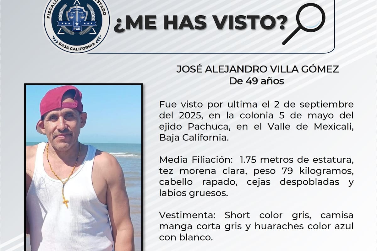 Se solicita ayuda para localizar a José Alejandro Villa Gómez