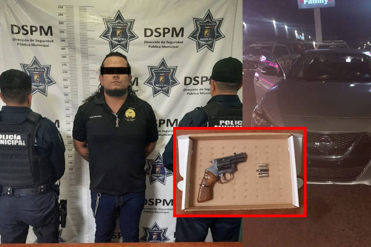 Conducía a exceso de velocidad y le encuentran un revólver