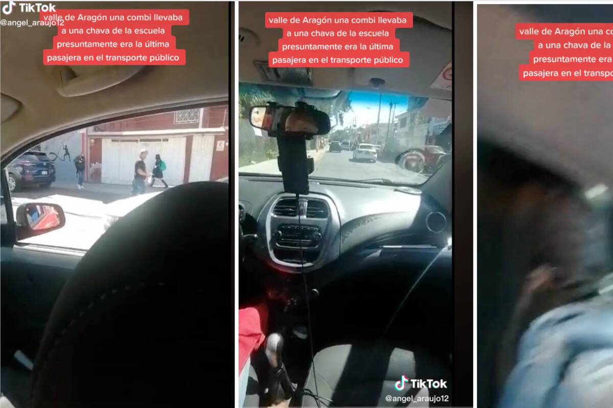 VIDEO: ¡Auxilio! Chofer de combi sin placas no dejaba bajar estudiante, era la última pasajera.