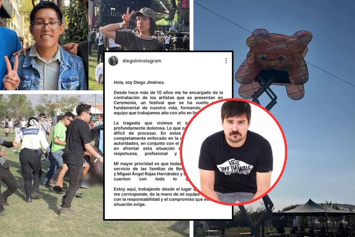 Reaparece Diego Jiménez Labora, fundador de Axe Ceremonia, con mensaje de condolencias y compromiso de trabajar con las autoridades. | Crédito: captura en X