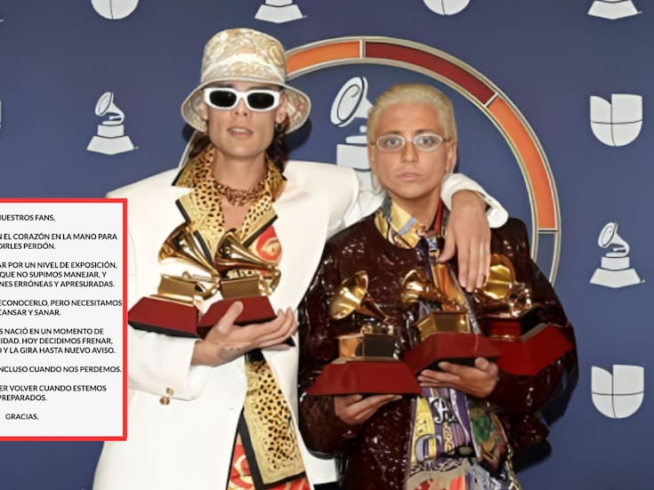 Ca7riel y Paco Amoroso anuncian pausa indefinida por “decisiones erróneas” y aplazan disco y gira