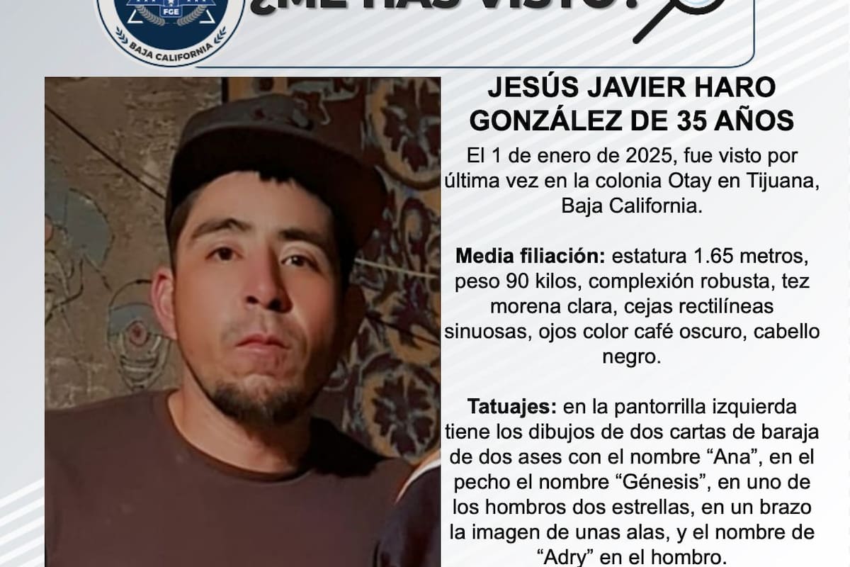 Se busca a Jesús Javier Haro González de 35 años