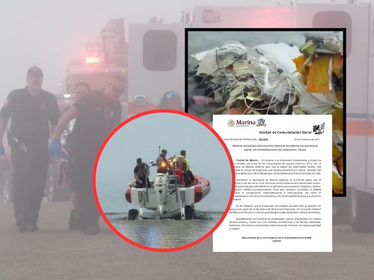 Localizan sin vida a sexta víctima tras caída de avión de la Marina en Galveston, Texas; los dos sobrevivientes se encuentran en condición estable
