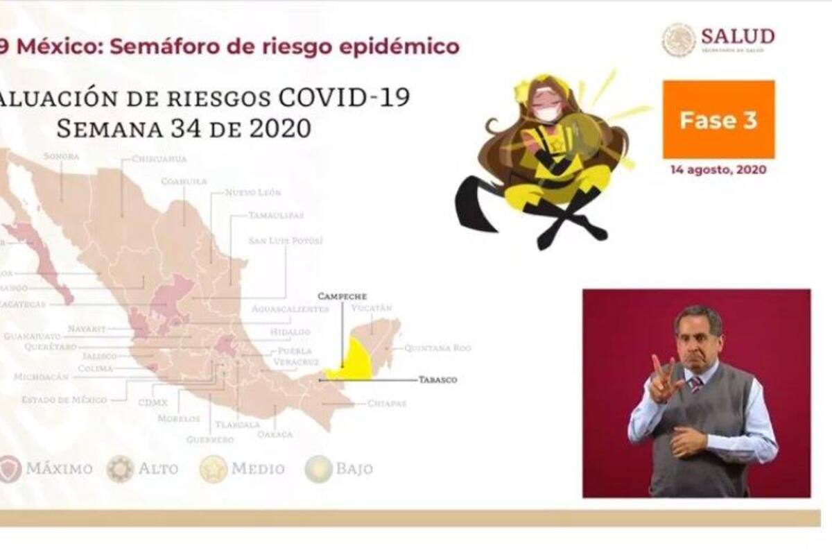 Semáforo Covid en México: Campeche, el primer estado en amarillo; Sonora sigue en naranja