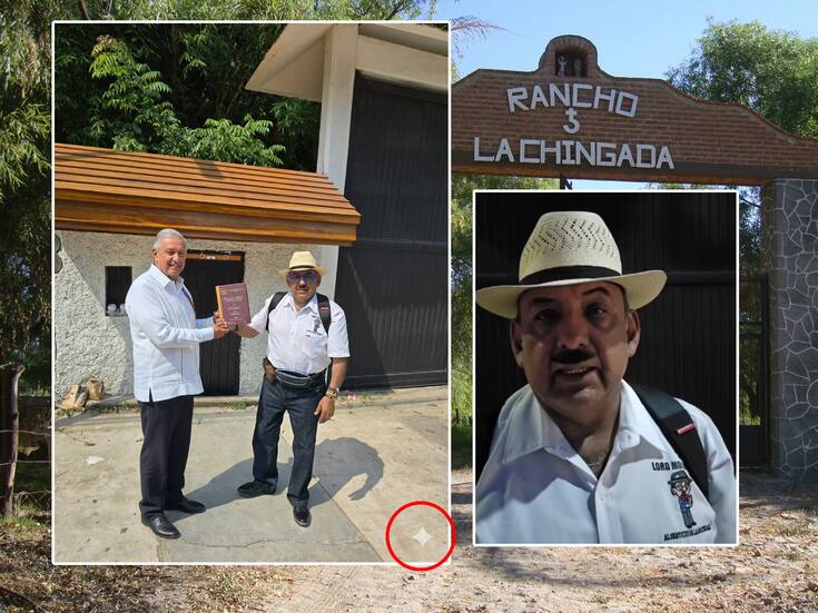 Lord Molécula va hasta ‘La Chingada’, rancho de AMLO, para que le firme su tesis y lo espera por horas; sube foto con el expresidente y acusan que es IA