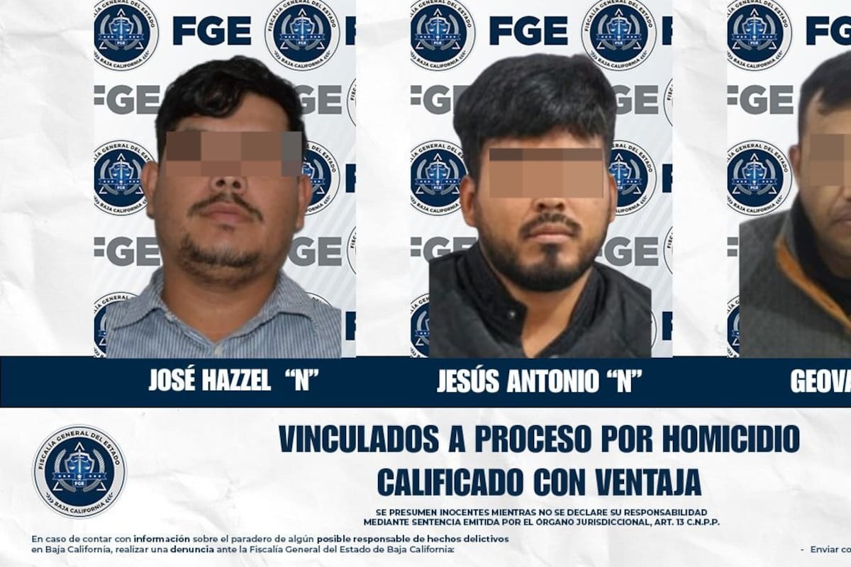 Vinculan a proceso a tres hombres por homicidio calificado con ventaja en Tijuana